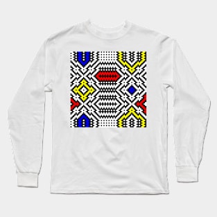 Geometric Pattern Bold And Lines Long Sleeve T-Shirt